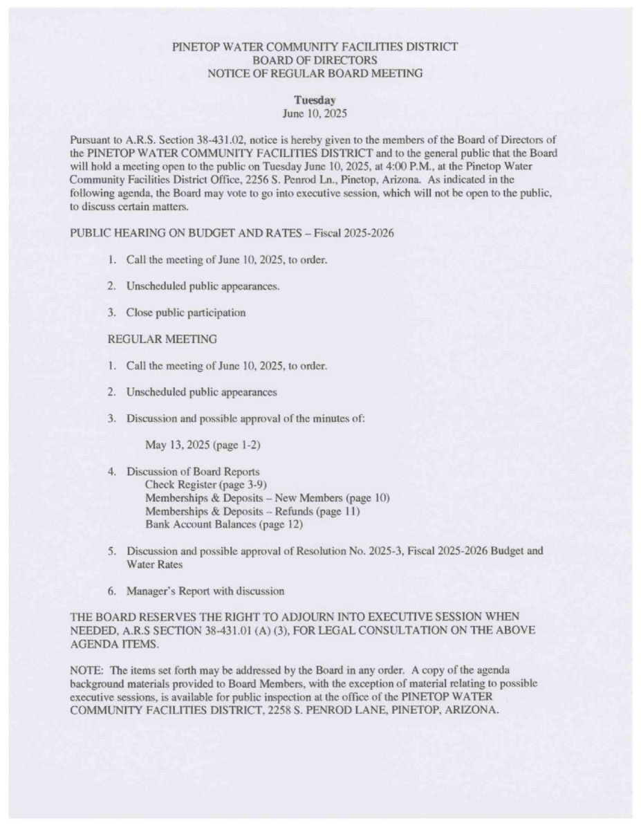 Image of June 10, 2025 Agenda